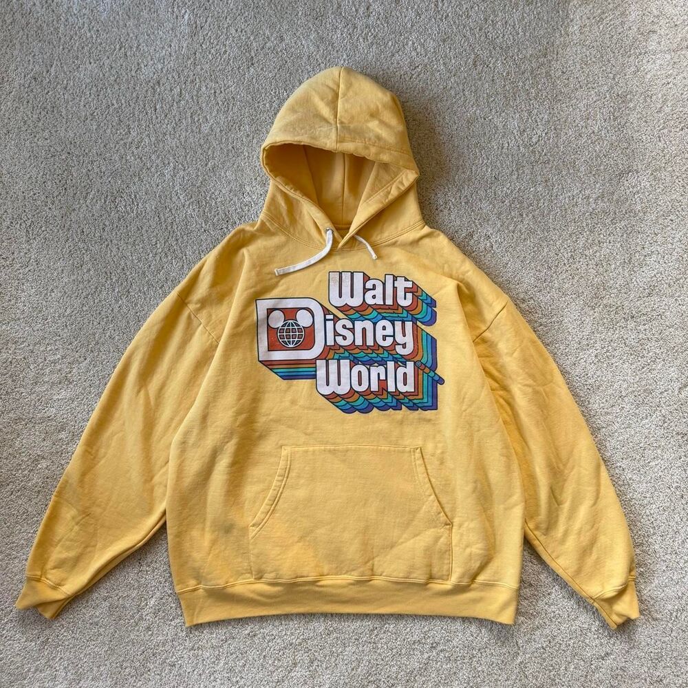 Disney Men's Yellow Hoodie